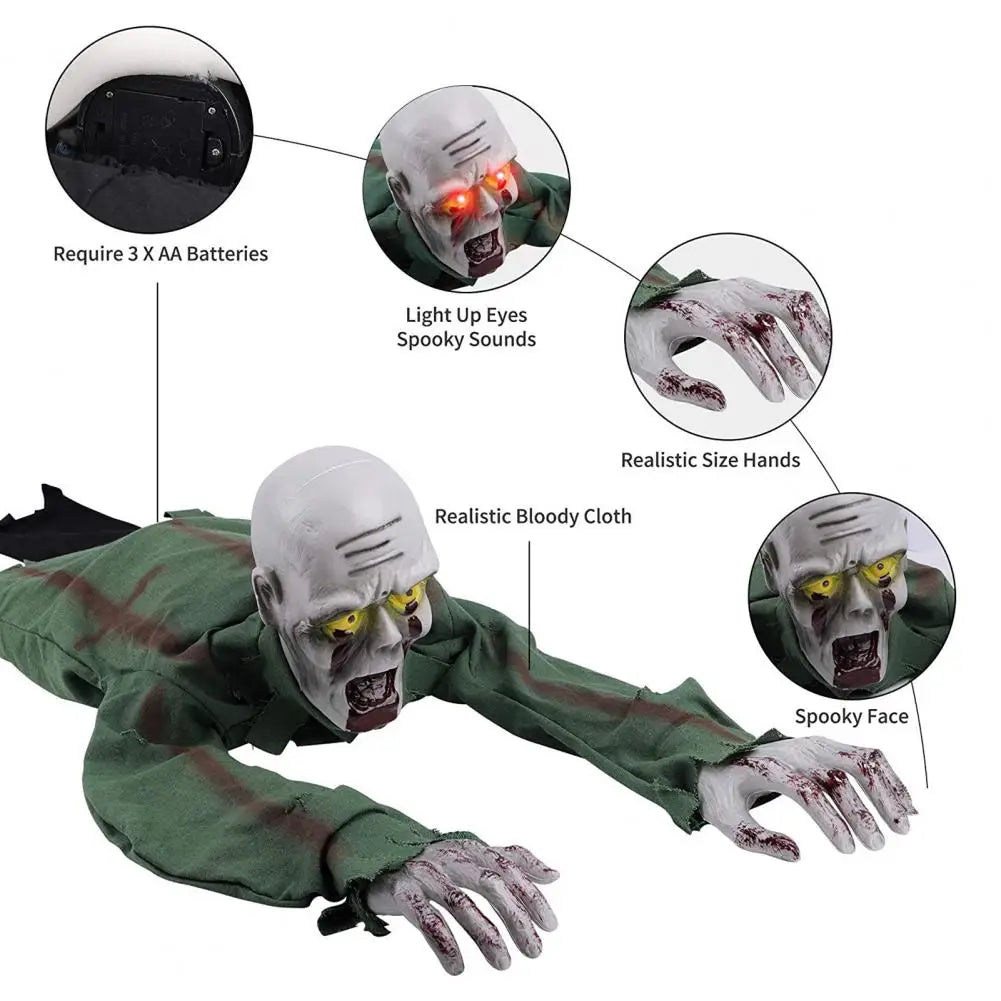 HauntWatch Crawling Zombie Animatronic